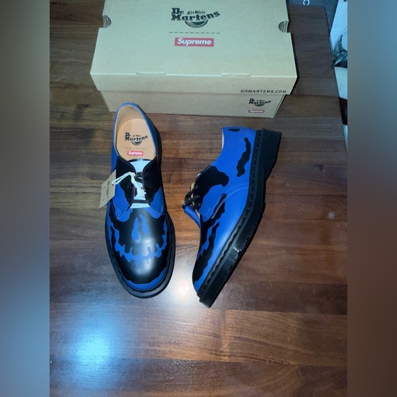 SUPREME®/DR. MARTENS® 1461 3-EYE SHOE Royal / Black Skull FW25 Size 11